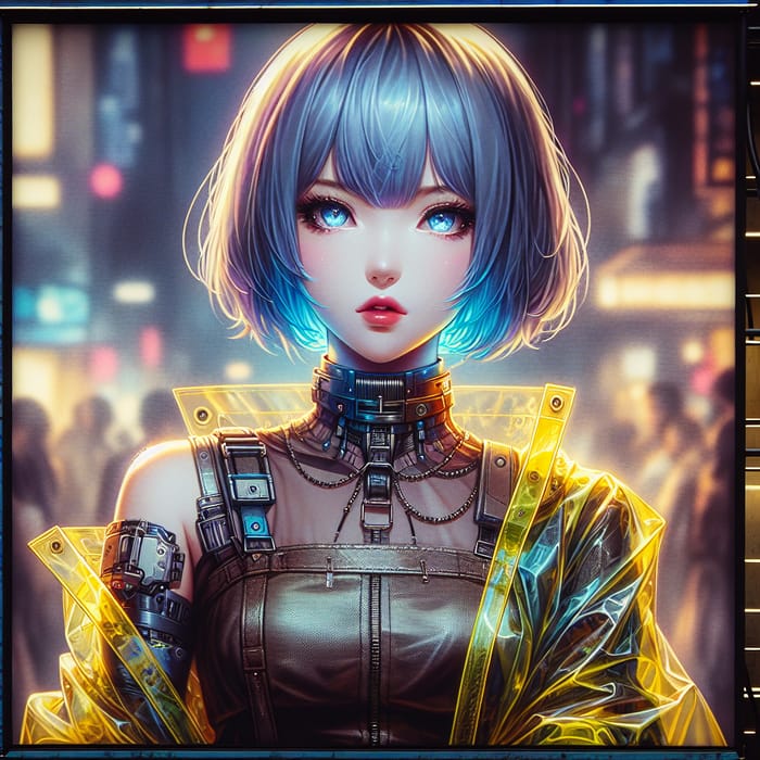 Ana de Armas as Joi in Cyberpunk Anime Artwork