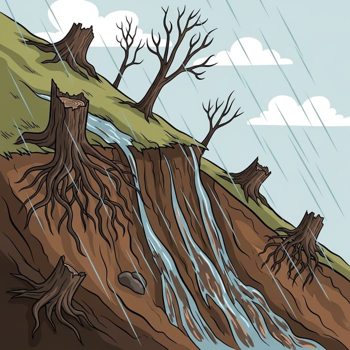 Deforestation Erosion Clipart Illustration Deforestation Erosion Clipart Illustration