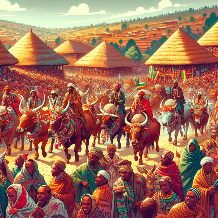 Ethiopian Kircha: Colorful Cultural Ox Carnival