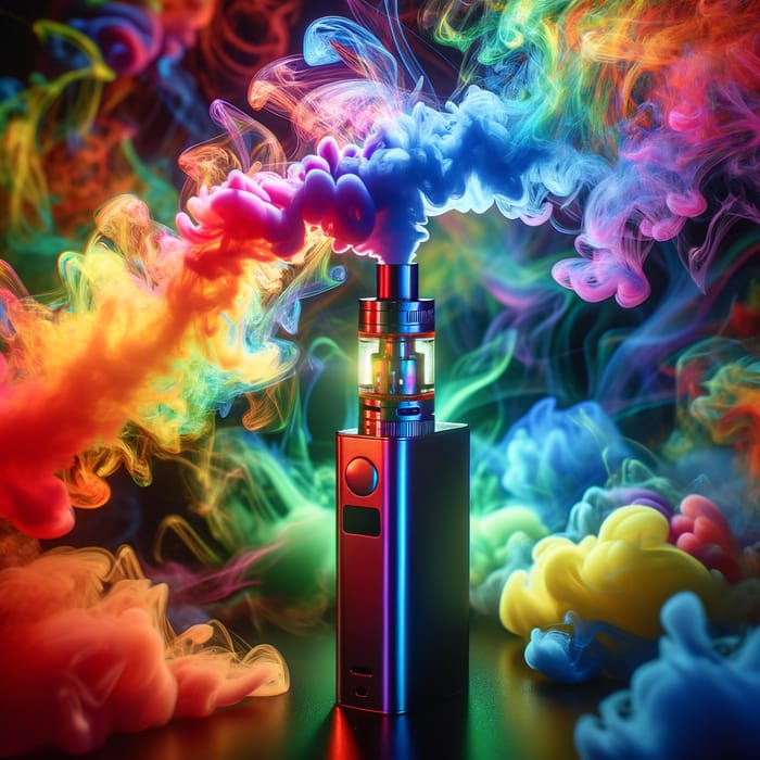 Vibrant Vape Smoke: Spectacular Light Display