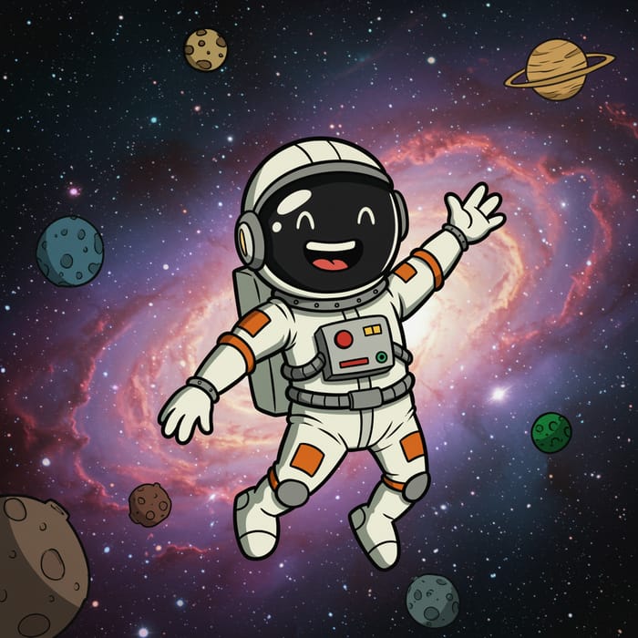 Cartoon Space Astronaut - Fun & Playful Design