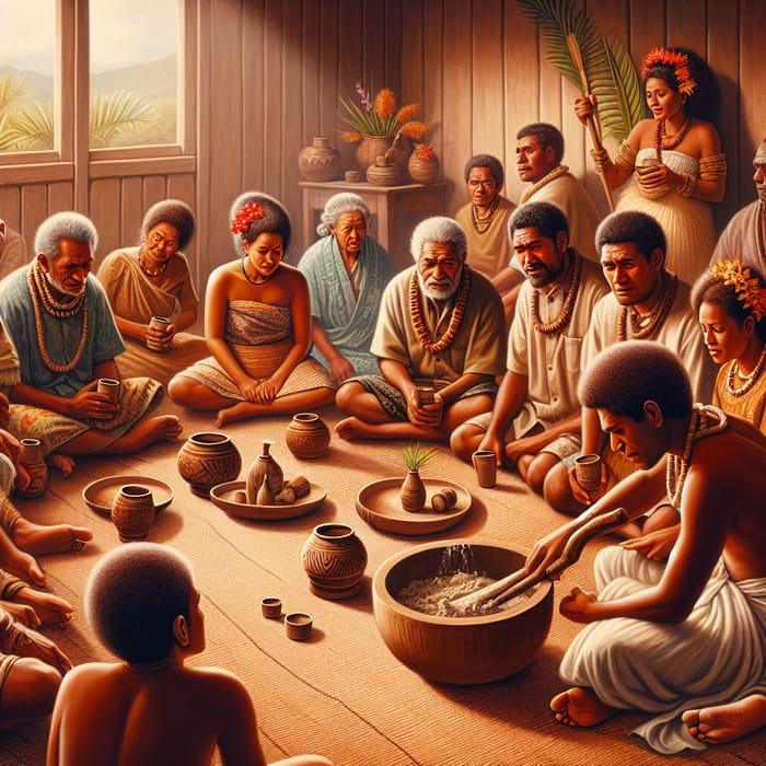 Fijian Kava-Drinking Ceremony | Traditional Scene in Fiji