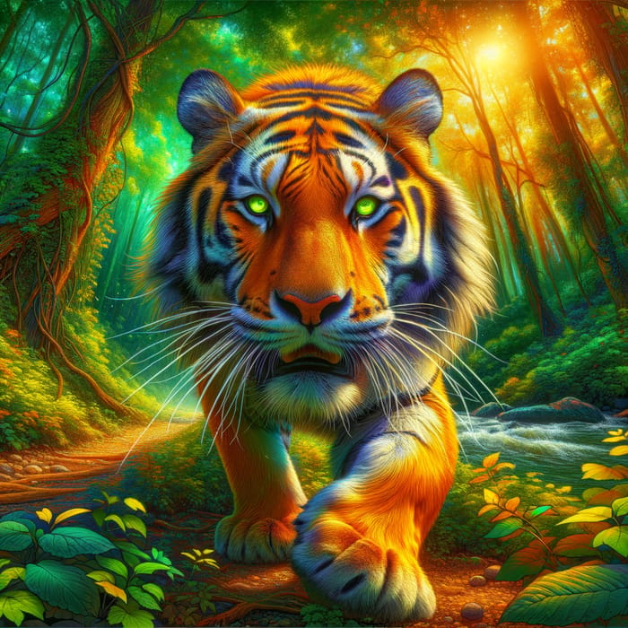 Majestic Tiger in Color | Stunning Wildlife Image