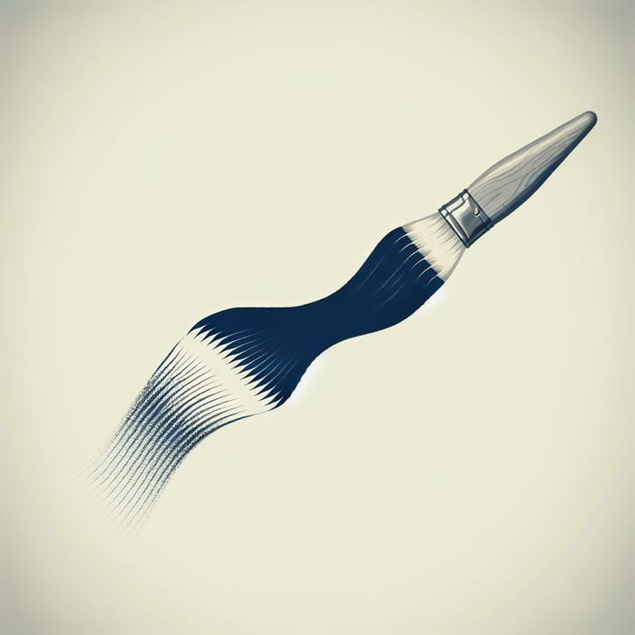 Elongating Brush Stroke - Minimalist Artwork