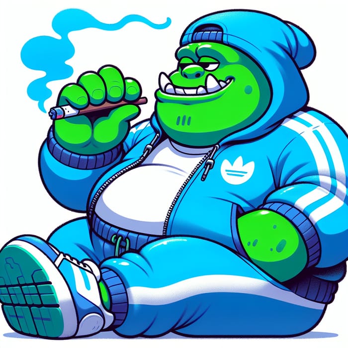 Shrek in Nike Tracksuit Smoking | Sportswear Brand Shrek in Nike Tracksuit Smoking | Sportswear Brand