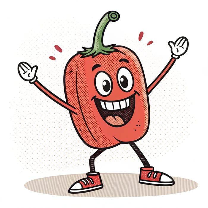 Fun Spice Character Design with Arms and Smile