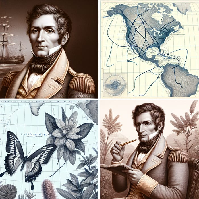 Alexander von Humboldt: Portrait, Exploration Map, Flora & Fauna, Field Work Alexander von Humboldt: Portrait, Exploration Map, Flora & Fauna, Field Work