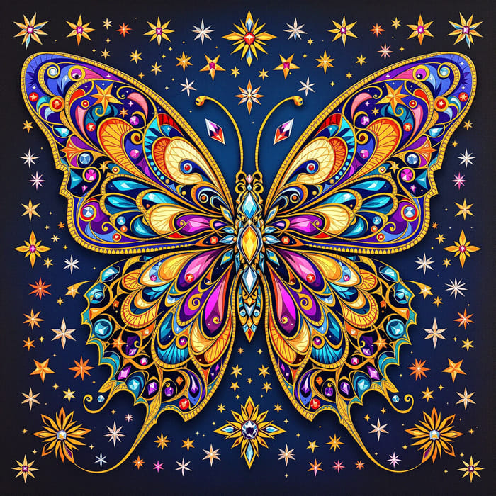 Intricate Butterfly Pattern Design