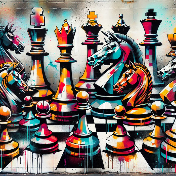 Urban Chess Art: A Bold Strategy in Colors