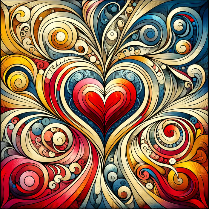 Love Symbol Art: Vintage Masterpiece