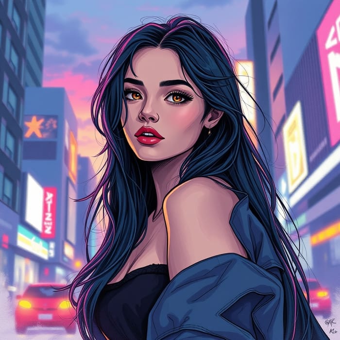 Twilight Portrait: Grunge Style Urban Masterpiece