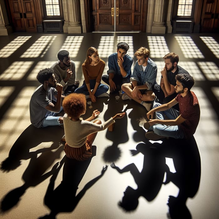 Nine Friends Playing Mafia Game at Nizhnevartovsk State University