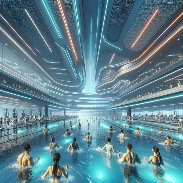 Futuristic Gymnasium: Advanced Water Exercises