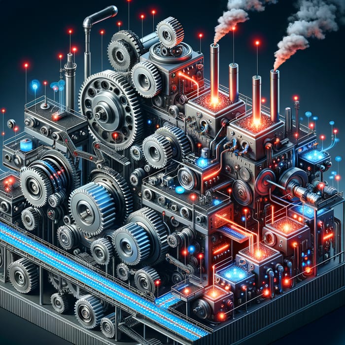 Kinetic Machine Processes Displayed