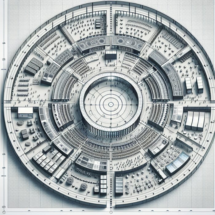 Circular Exhibition Floor Plan | Architectural Design