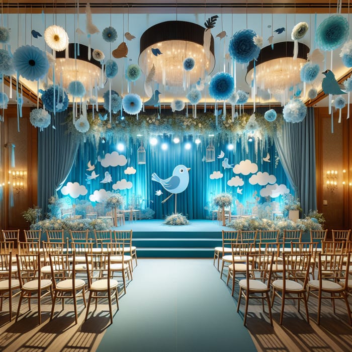 Blue Bird Creative Event Setup Inspiration