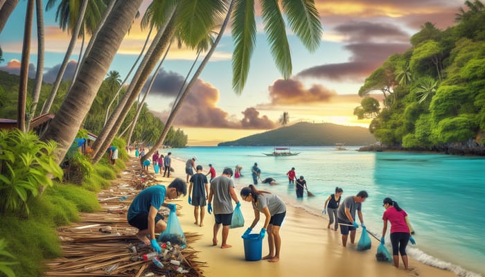 Coastal Clean-Up: Volunteers in the Philippines