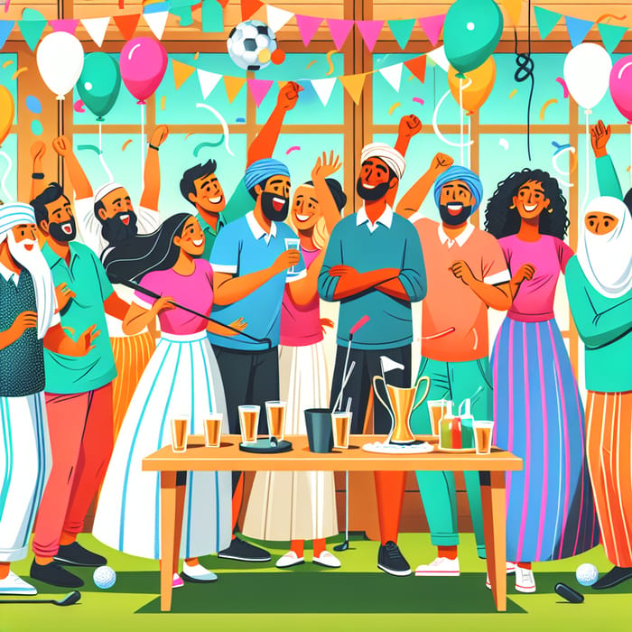 Whimsical Hole-In-One Party Celebration with Joyous Community