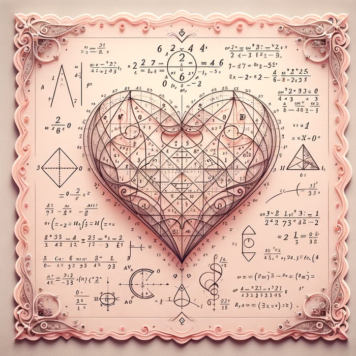 Mathematics Inspired Love Letter Design | Elegant Blush Elements