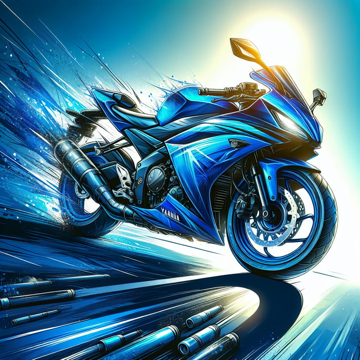 Dynamic Yamaha R15 Motorcycle in Brilliant Blue | Street Ride