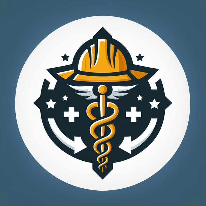 Medicine & Construction Logo - Safety Symbol Design