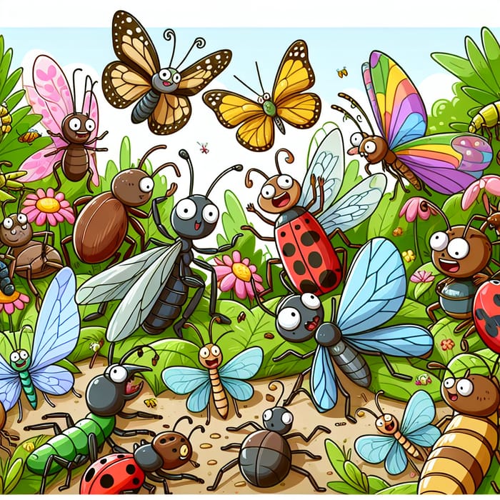 Vibrant Insect Gathering in Unity