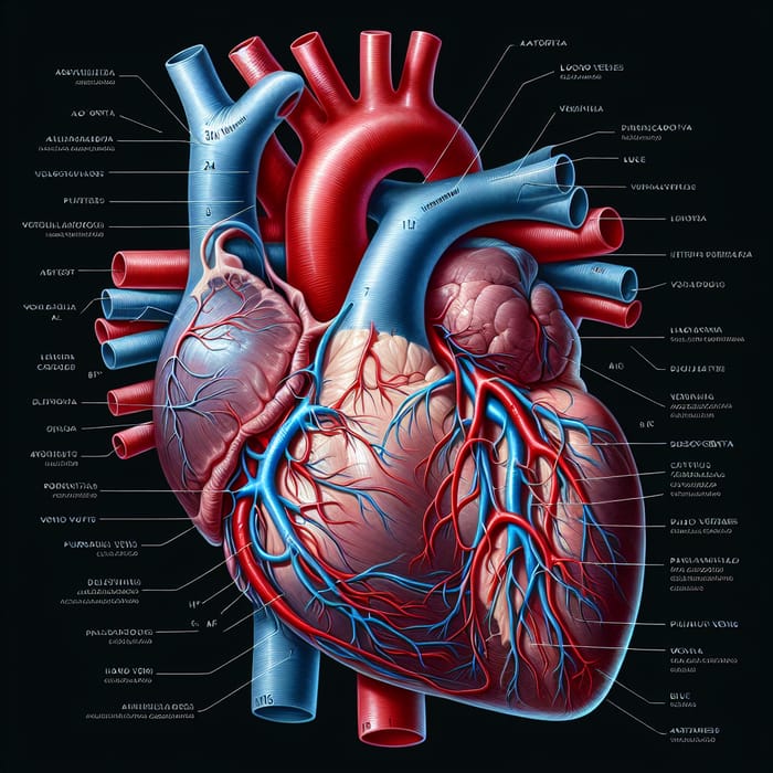 Real Human Heart Vessels Anatomy | Labeled Illustration