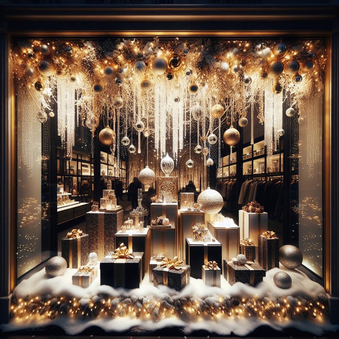 Luxurious Christmas Chanel Window Decorations