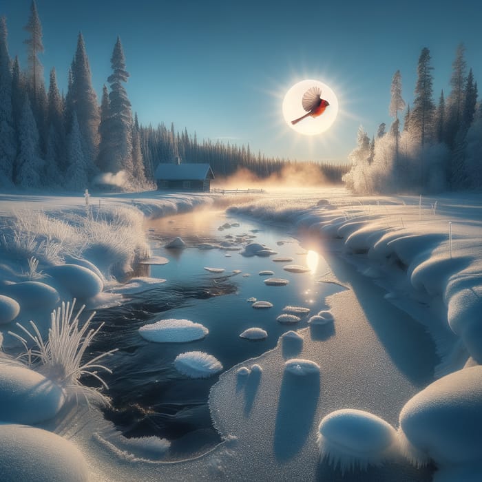 Cold Serenity: A Frosty Landscape Unveiled