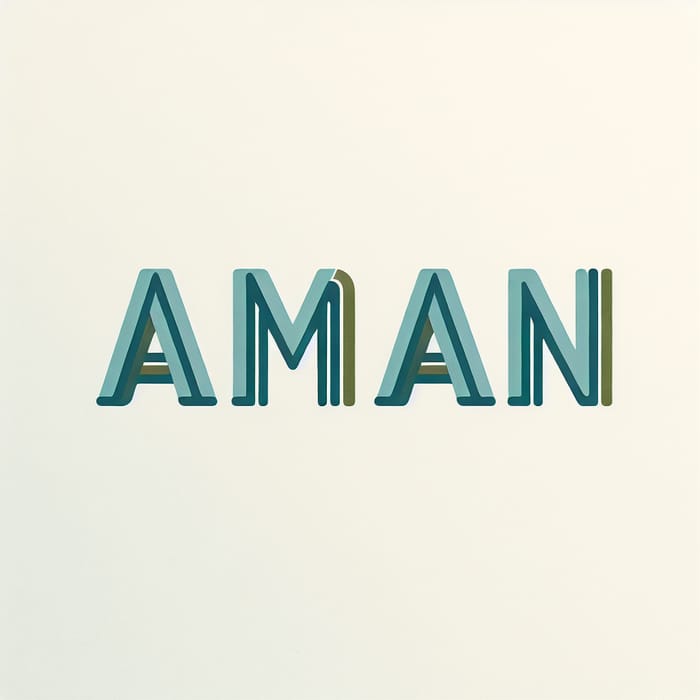 Create a Logo Named Aman with Unique Typography Design