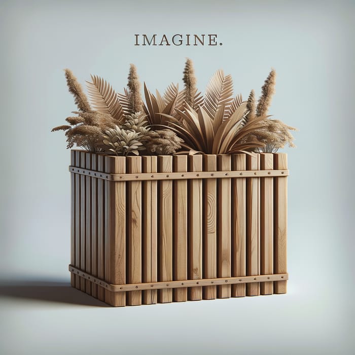 Beautiful Handcrafted Medium Slatted Planter - Perfect for Gardening & Decor