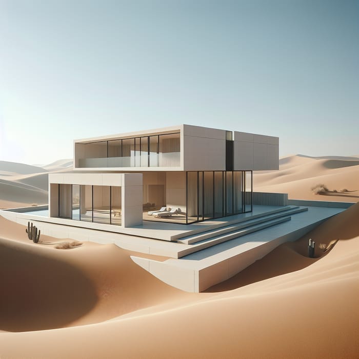 Minimalist Desert Villa Inspired by Richard Meier