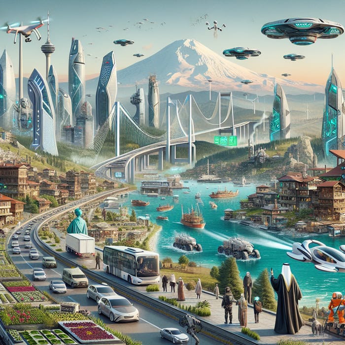 Futuristic Turkey 2042: A Harmonious Blend of Technology and Nature