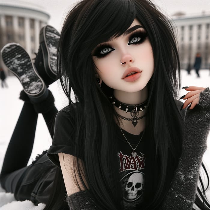 Russian Emo Beauty: Pale Skin, Dark Hair & Unique Style