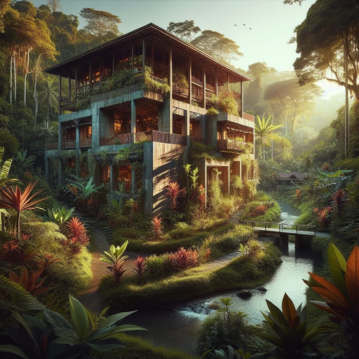 Stunning Jungle Architecture: A Rustic Retreat