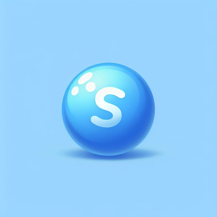 Blue Skittle Candy | Cute 'S' Design