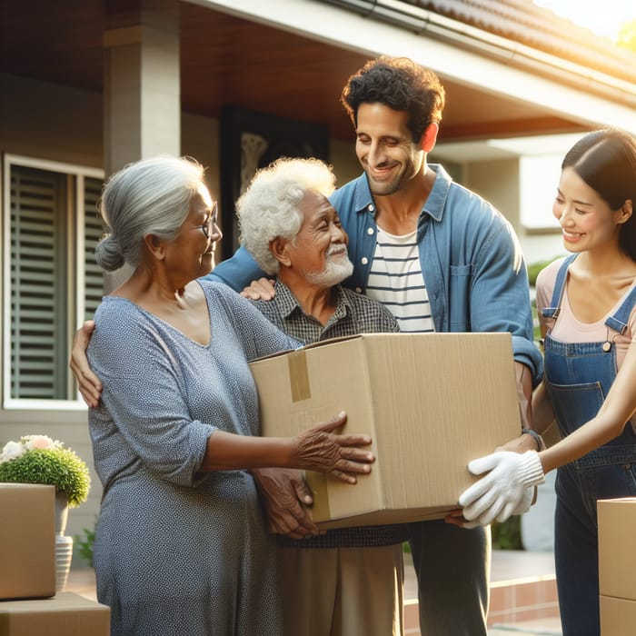 Elderly and Caregivers Receiving Moving Assistance