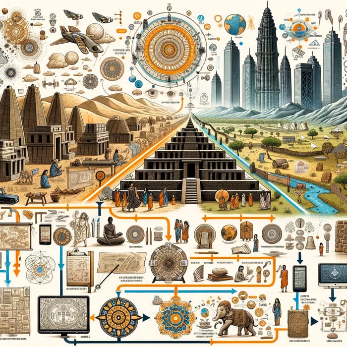 Connecting Indus Valley and Modern Indian Civilization Timeline