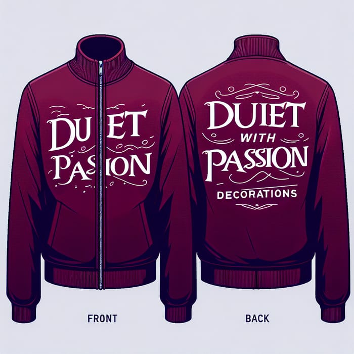 Burgundy Sweatshirt: Duet with Passion - Decorations