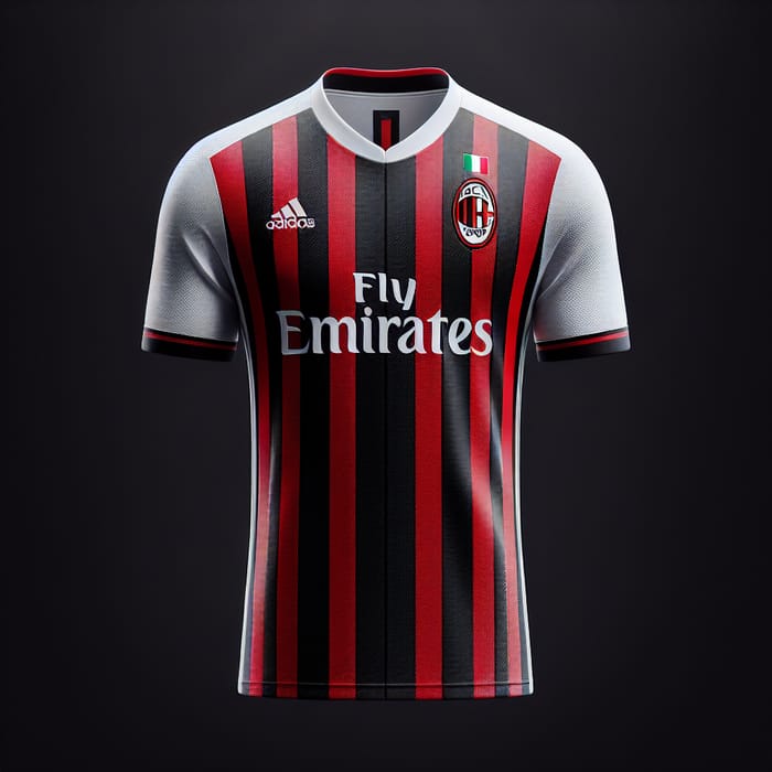 AC Milan Home Jersey - Iconic Black & Red Stripes