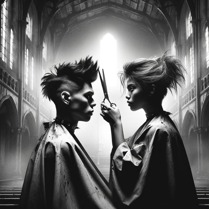 Defiant Teenagers in Abandoned Church: Asymmetrical Haircuts