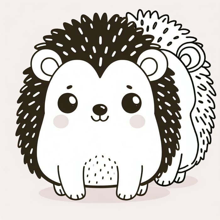 Cute and Friendly Hedgehog Coloring Page for Toddlers