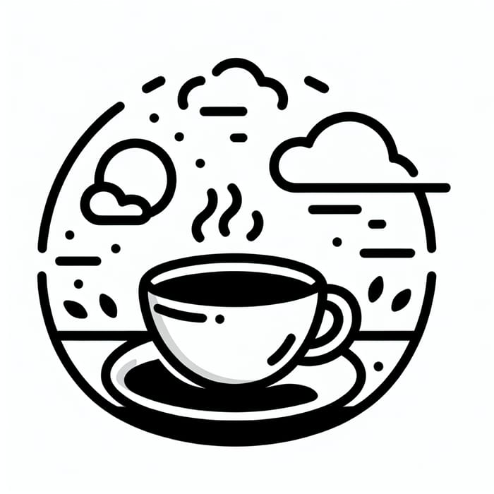 Simple Tea Cup Coloring Page for Toddlers