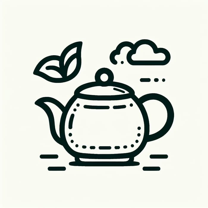 Simple Tea Pot Line Art for Easy Coloring Fun