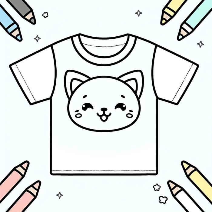 Simple and Adorable T-shirt Coloring Fun for Kids