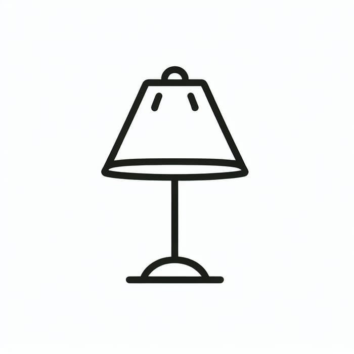 Simple Lamp Coloring Page for Toddlers