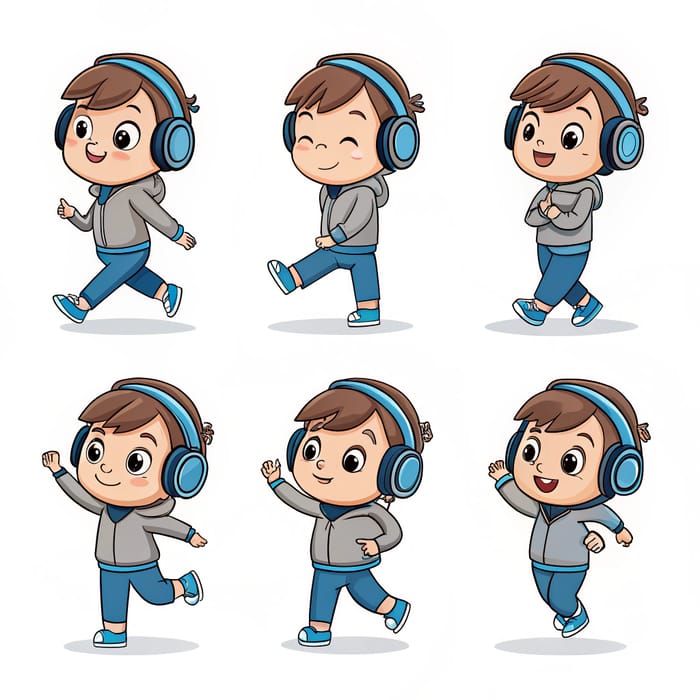 Chibi Sprite Animations with Headphones