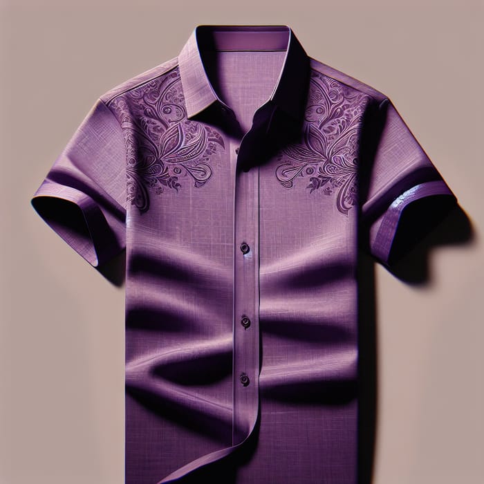 Elegant Purple Printed Shirt for Casual Wear