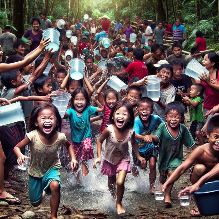 Bayanihan Spirit: Children & Adults in Forest Community