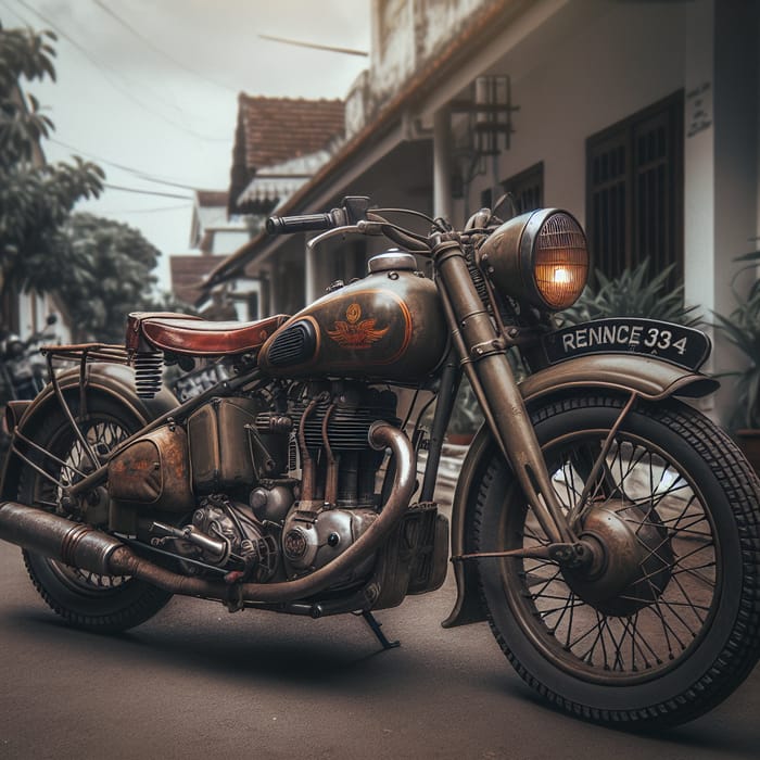 Vintage Rana Motorcycle - Retro Classic Design